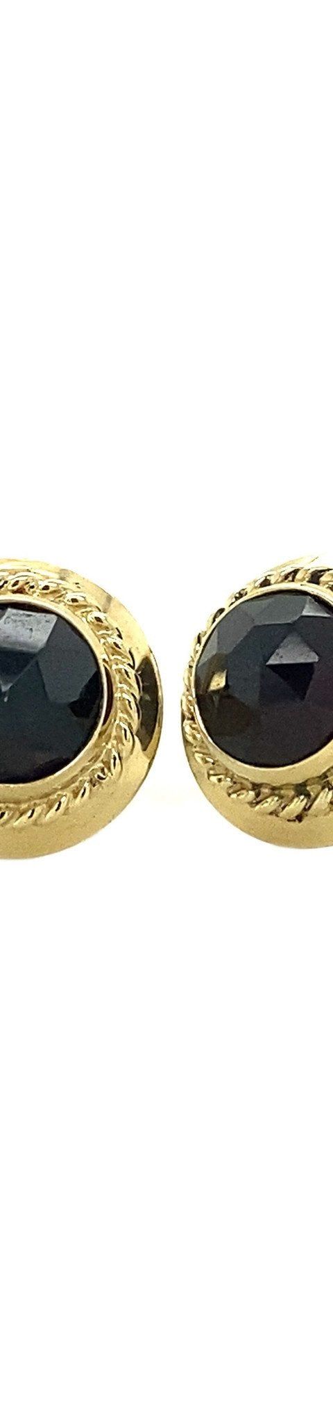 Vintage 14K Gold Stud Earrings with Garnet